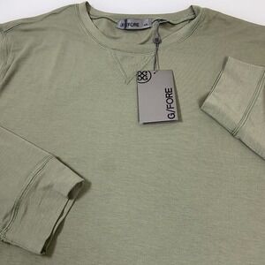 G FORE Men XXL Luxe Crewneck Long Sleeve Sweatshirt Green Isle Pullover NEW